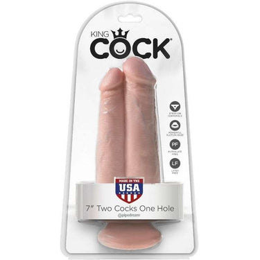 Dildo Realistico 2 in 1 King Cock con Base a Ventosa e Stimolazione Intensa